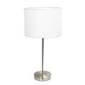 Supershine 22 in.Stick Lamp with Drum Shade; White SU964846